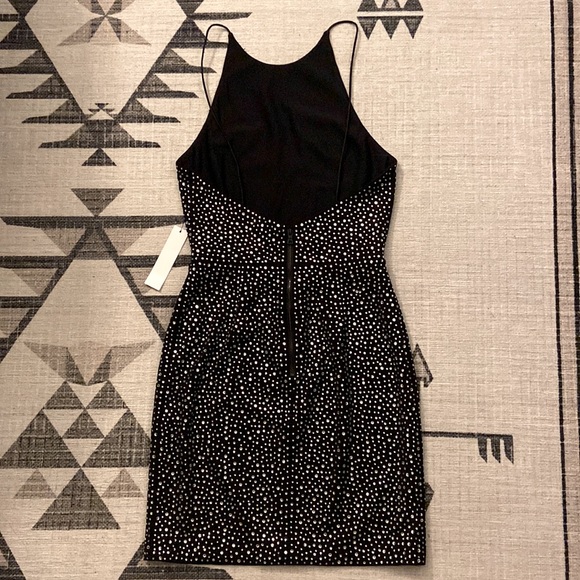 NWT Alice & Olivia Black Embellished Cut-Out Dress - Picture 2 of 4